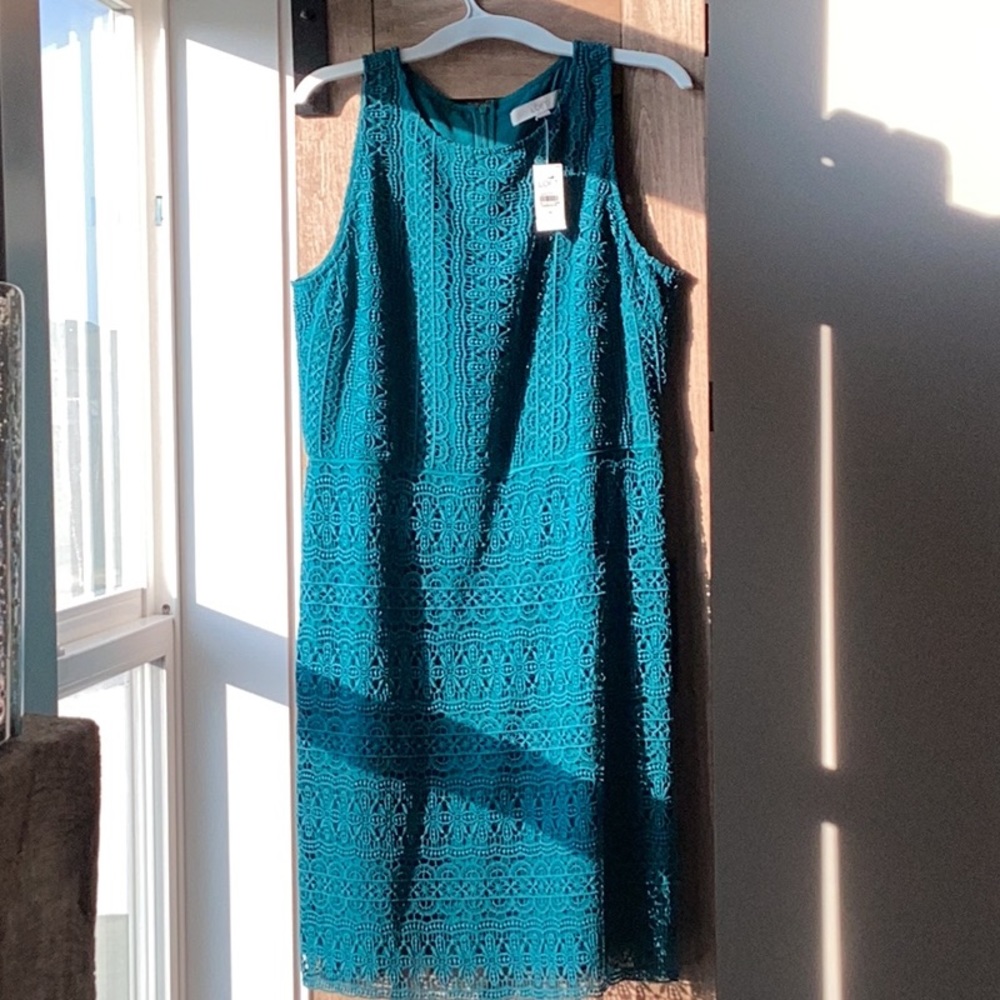 Green lace Loft dress